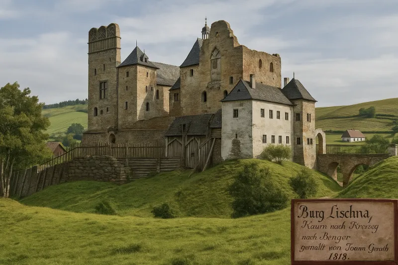 Hrad Líšno r. 1818